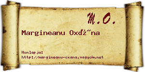 Margineanu Oxána névjegykártya